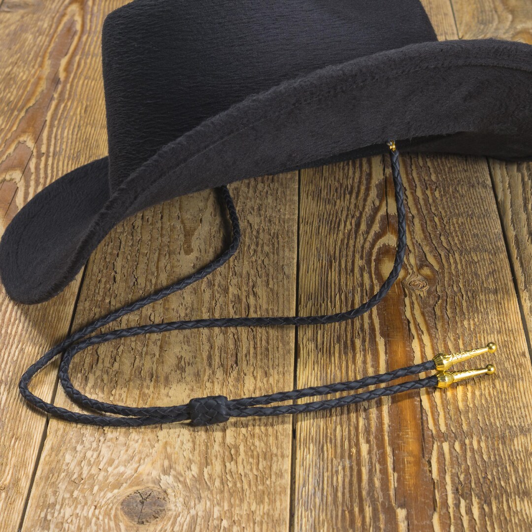 Hand Braided Leather Stampede String: Black Cowboy Hat Chin Strap - Etsy