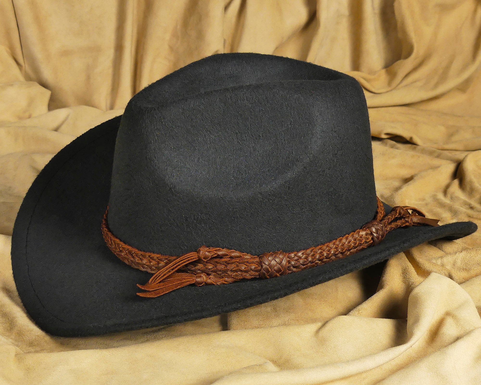 Leather Cowboy Hat Band, Handmade Western Hat Bands