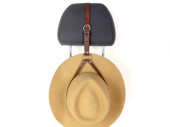 Porta cappelli da cowboy in pelle marrone, lazo cappello occidentale in  pelle con monogramma, porta cappello da cowboy, porta cappelli per auto,  clip cappello per camion, -  Italia