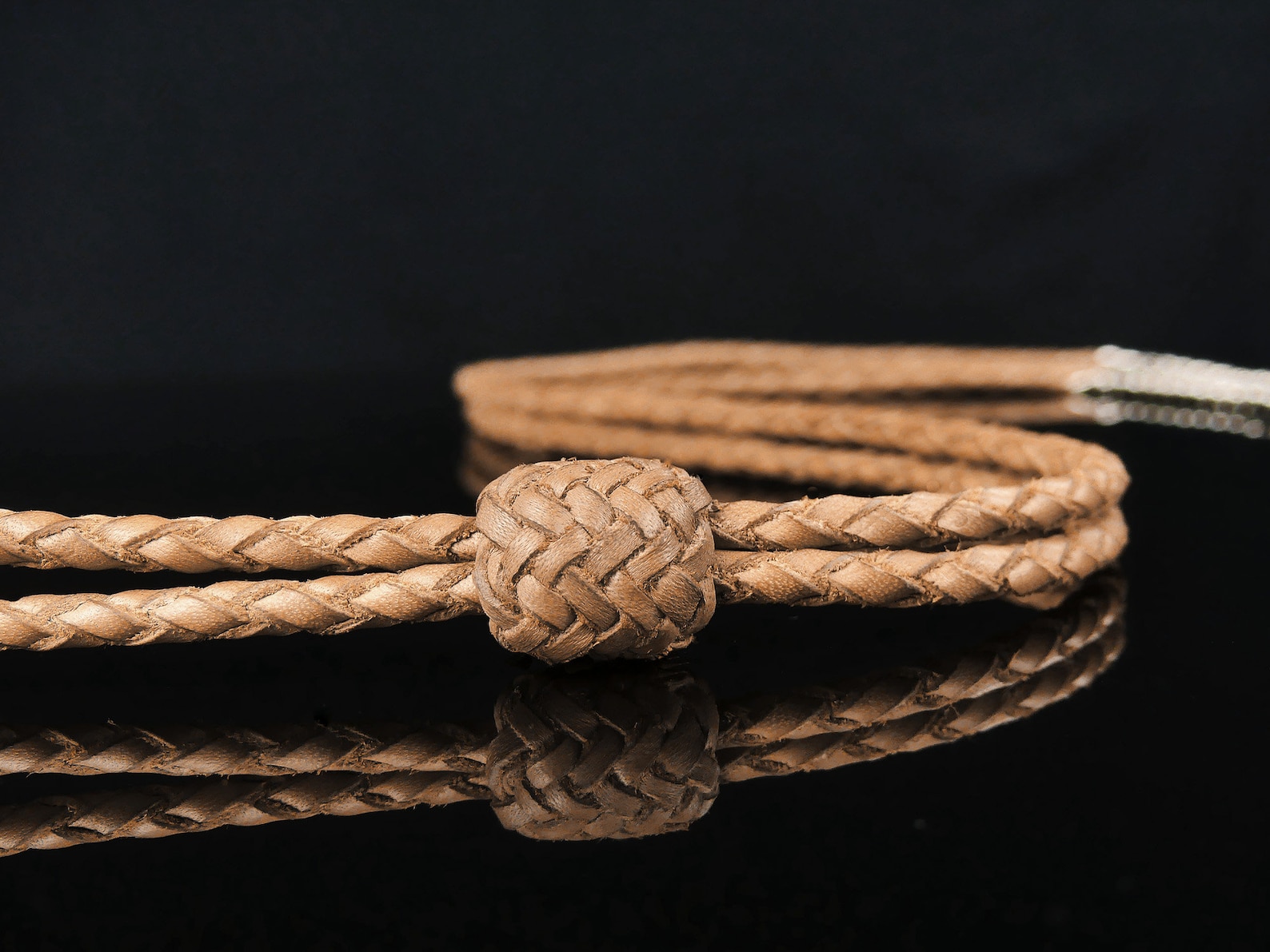 Light Brown Braided Leather Stampede String Custom Leather Etsy