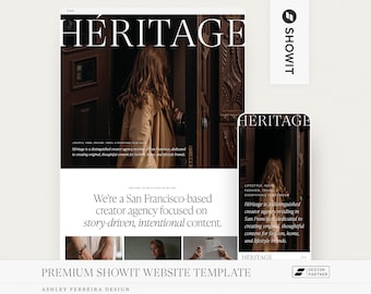 Premium Showit Website Template, Showit Template for Content Creators, Showit Template for Photographers, Showit Theme, Photographer Website