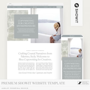 Premium Showit Website Template, Showit Template for Copywriters, Social Media Managers, Photographers, Showit Theme, Photographer Website