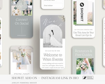 Showit Link in Bio, Instagram Link Template, Showit Link Tree Seite, Instagram Link in Bio, Showit Landing Page, Instagram Landingpage