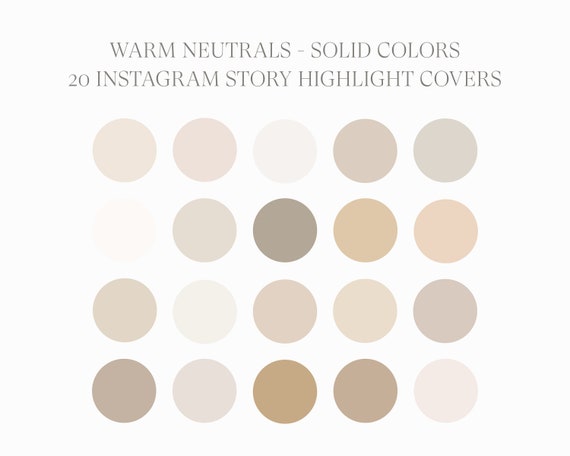 20 Instagram Story Highlight Icon Covers, Solid Colors Icons, Neutral Solid Colors Icons, Blush Colors Icon, Social Media Icons, Instagram