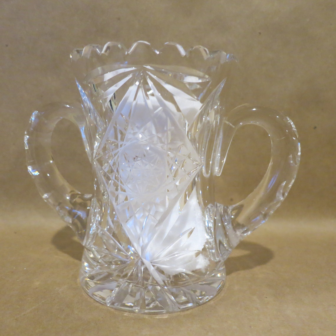 Vintage Silverware Flatware Caddy Utensil Holder Cut Crystal Etsy