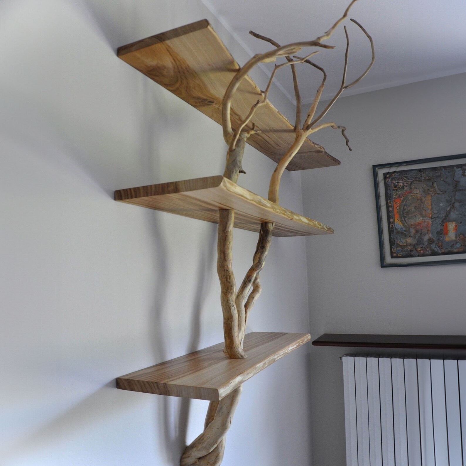 Tree Branches Wood Floating Shelves Wall Mount Live Edge Etsy