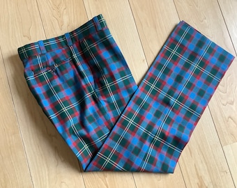 Vintage Scottish Tartan Trousers , mens ,boys, womans, waist 28 inches