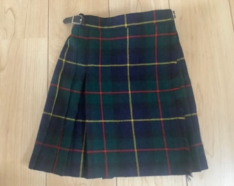 kilt vintage en laine écossaise pour enfant, tour de taille 60 cm, 8 ans