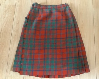 Falda escocesa escocesa vintage hecha a mano por Hector Russell, Stewart de Appin Ancient Tartan, cintura 26-28 pulgadas