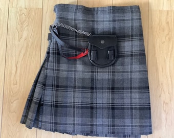 Vintage youths/ boys / women’s Scottish handmade kilt , Highland Granite, grey ,waist 28-30 inches