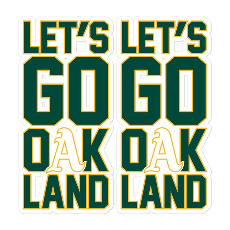 Let's Go Oakland X2 Bubblefree Stickers green & Gold Etsy