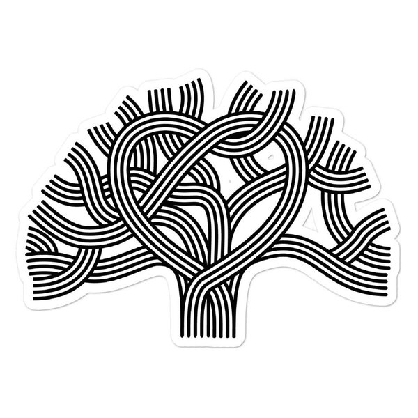 Oakland Love Tree (Black) - Stickers