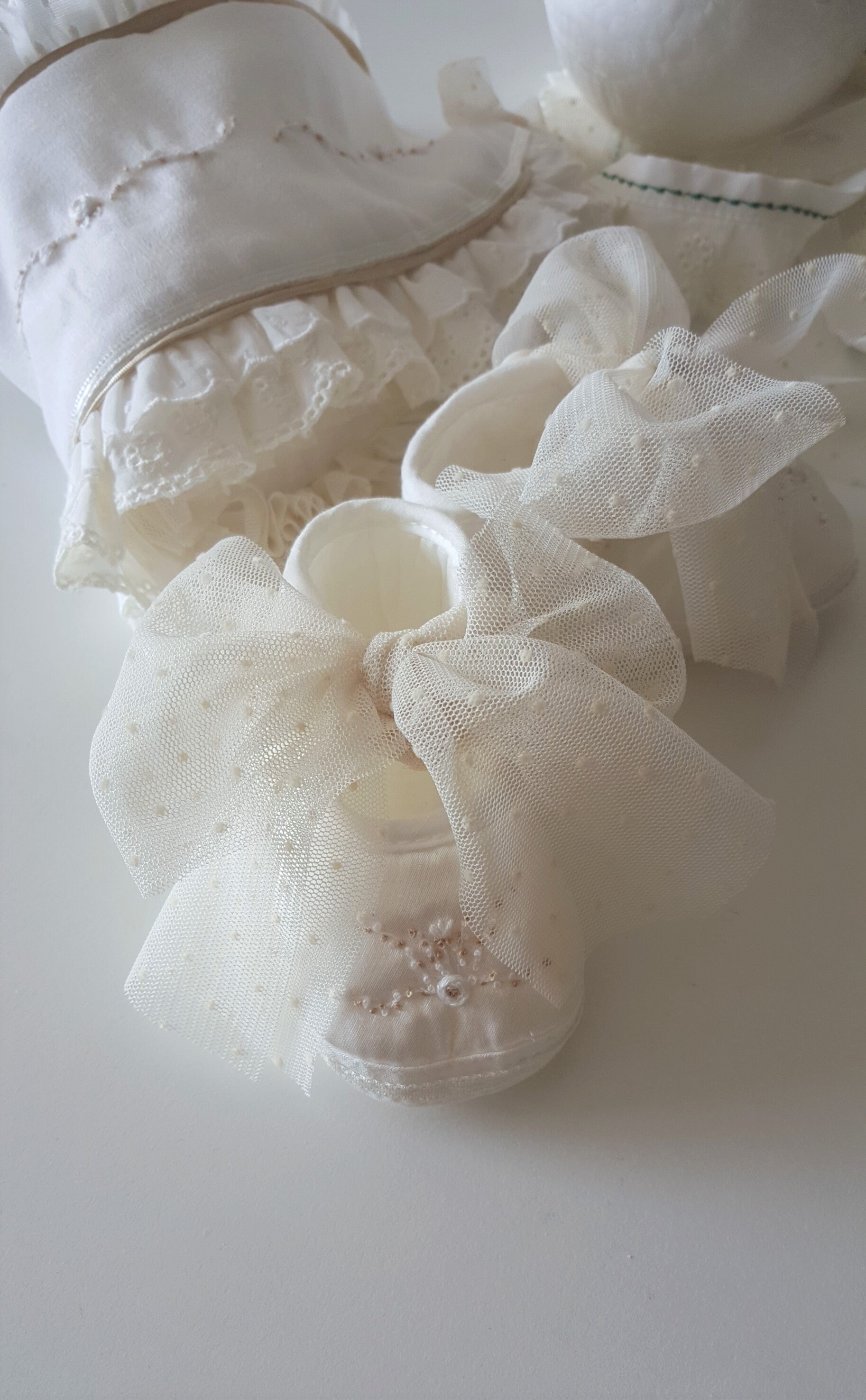 Ivory Christening Bishop w/ Bloomer