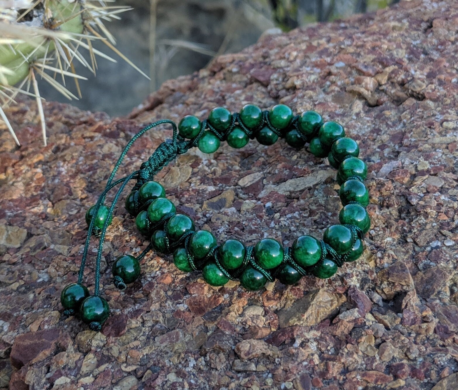 Dry Green jade Feng Shui Bracelet Lucky ProtectivePerfect | Etsy