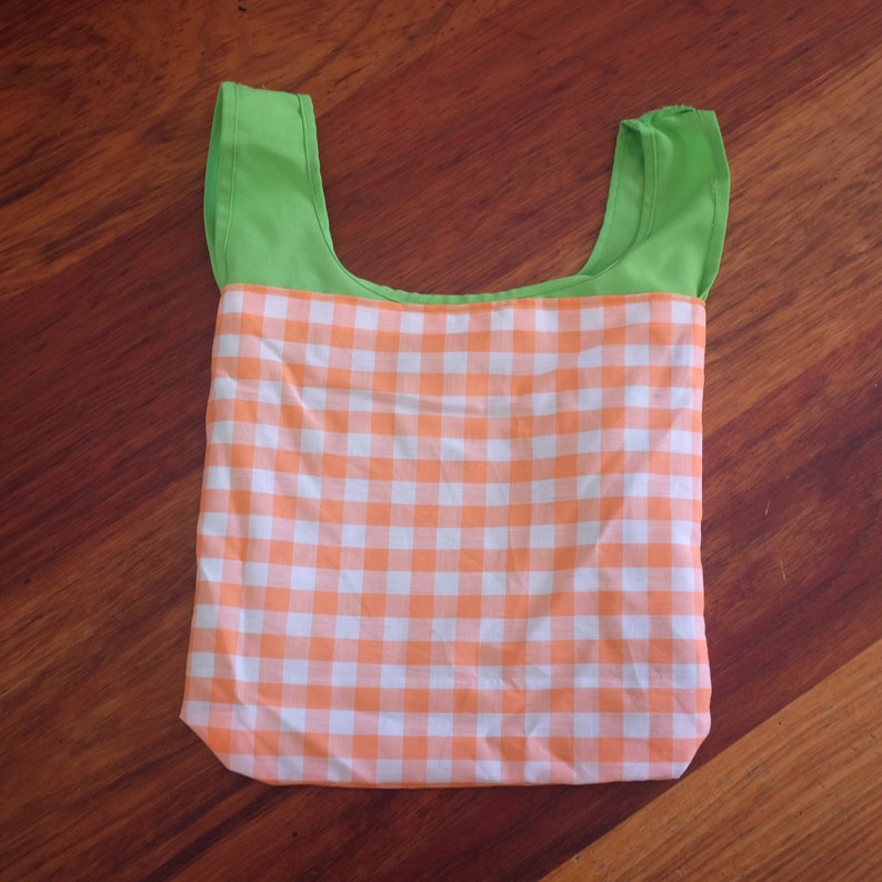 Lime green netball bib bag reversible unique gift netball player or coach, gift for mum, zero waste, green gift custom available image 2