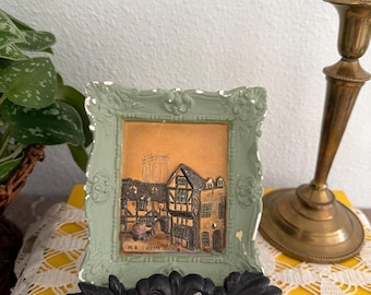 Vintage Porcelain Art Plaque - Old Chester England