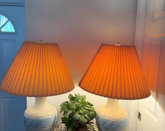 Paar vintage keramische lampen uit de jaren 80