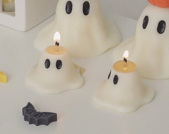 Set di pacchetti di candele fantasma per bambini - Regalo decorativo per la festa di Halloween Camera spettrale Decorazione artistica con zucca Design divertente e carino Artigianato fatto a mano per la mamma lei