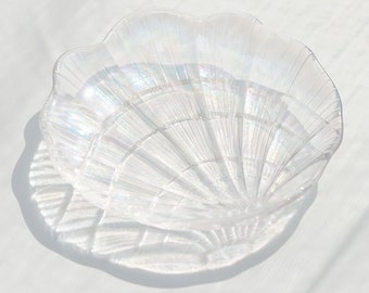 Holographic Shell Tray - Jewelry Holder Iridescent Unique Seashell Decorative Dish Anniversary Gifts Beach House Candle Holder Room Decor