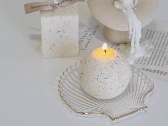 Ceramic Objet Candle Minimal Modern Design Pillar Candle Gifts for