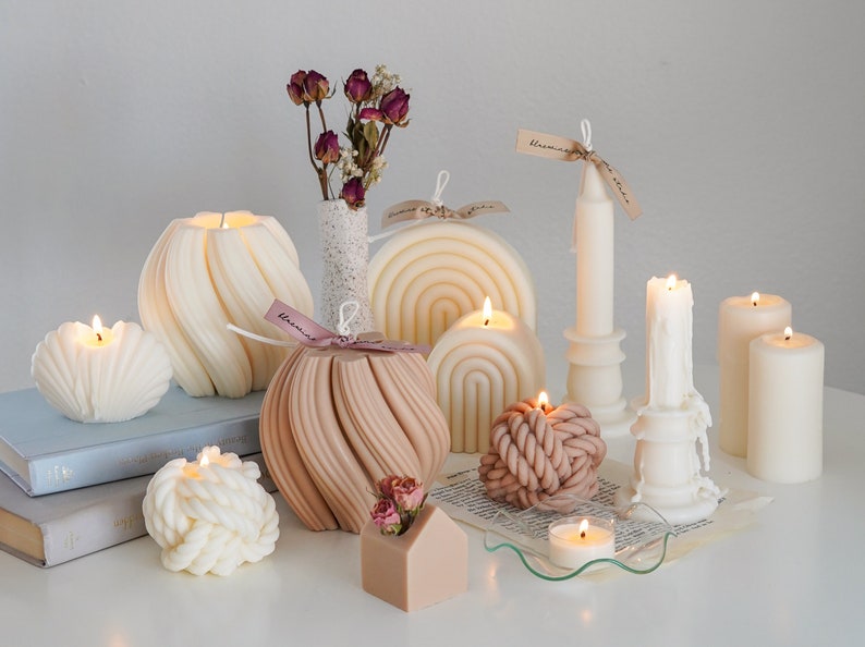 Yarn Candle Soy Wax Candle Home Decor Dreamy Aesthetic Etsy