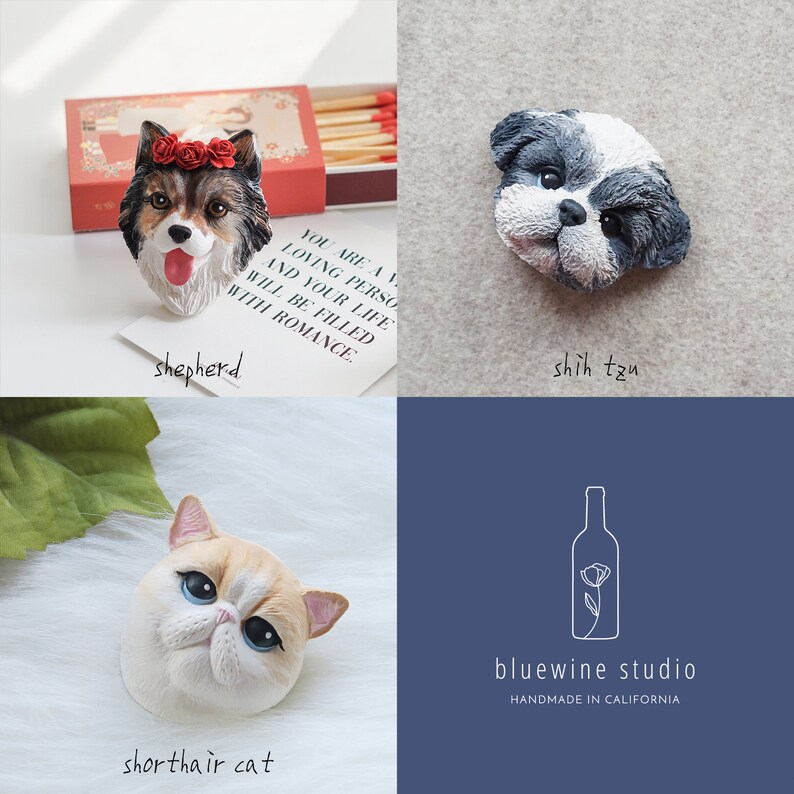 Custom Pet Portraits Car Air Freshener Personalized Gift For Etsy