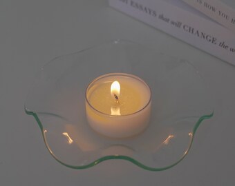 Candela tealight scintillante - Candela scintillante versata a mano Regalo per amante Anniversario Decorazione per tavolo da pranzo Accogliente relax Idea di arredamento per la camera da letto di casa