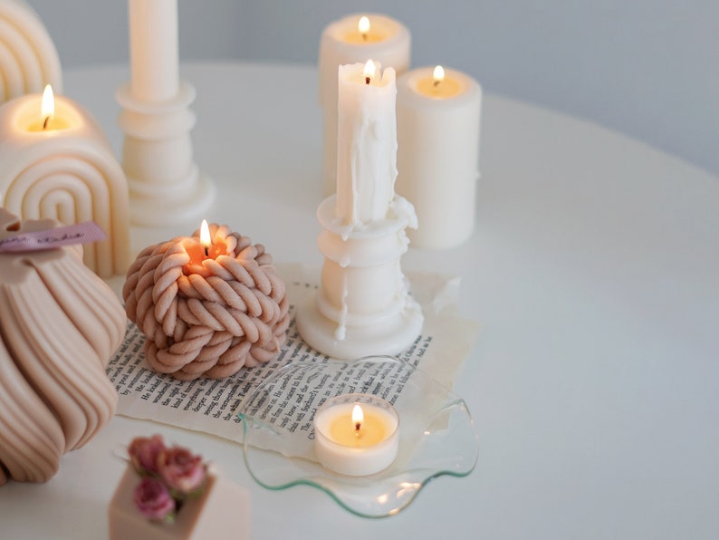 Yarn Candle Soy Wax Candle Home Decor Dreamy Aesthetic Etsy