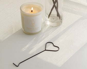 Heart Wick Dipper - Snuffer per candele carino Regali unici per gli amanti delle candele per lei Semplice e minimale Nero Wick Dipper Trimmer Decorazioni estetiche da sogno