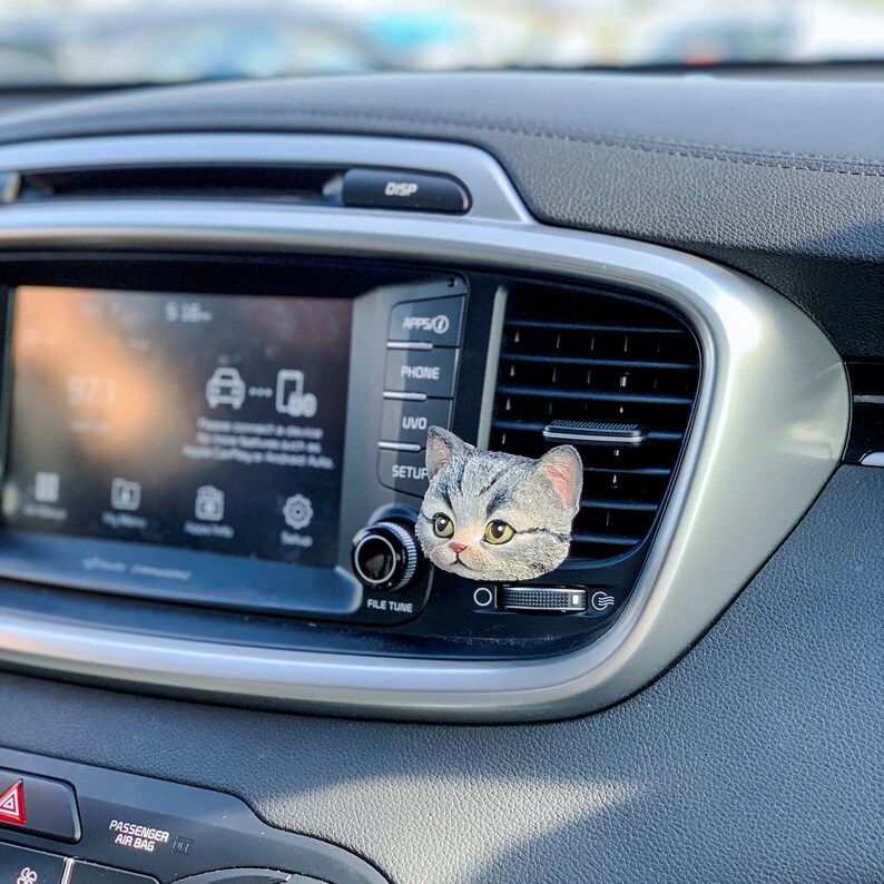 Custom Pet Portraits Car Air Freshener Personalized Gift For Etsy