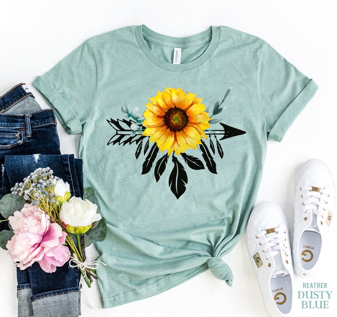 Sunflower Shirt, Floral T-shirt, Garden Shirt, Fall Shirt