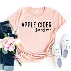 Apple Cider Season T-shirt, Autumn Shirt, Pumpkin Shirt, Thanksgiving Tshirt, Apple Cider and S&#39;mores, Fall Shirt, Gift For Girlfriend