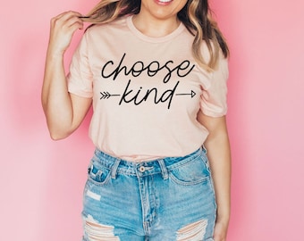 Choose Kind | Unisex Jersey Short Sleeve T- Shirt |  gifts for her | tshirt women | Choose Kind Shirt | Be Kind T-Shirt | Cute Woman&#39;s shirt