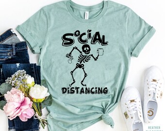 Social Distancing Funny Anti-Social Introvert Unisex T-Shirt, Quarantine Shirt, Introvert Shirt, Funny T-Shirt, Cool T-shirt