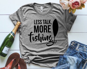 Less Talk More Fishing T Shirt, Fishing Dad T-Shirt, Funny Fishing T Shirt, Fisherman Evolution Shirt, Fisherman T Shirt, Fisherman Gifts