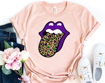 Mardi Gras Lips Shirt, New Orleans Tee, Lips T-shirt, Mardi Gras Tshirt, NOLA Shirt, Fat Tuesday Shirt, Mardi Gras Celebration T-shirt