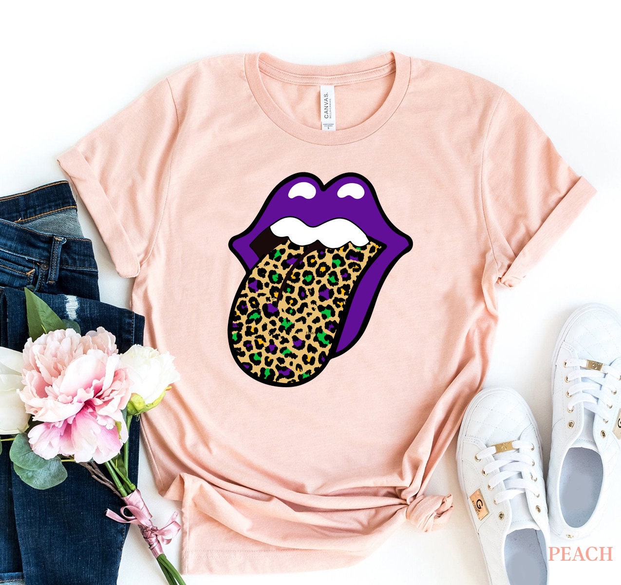 Mardi Gras Lips Shirt, New Orleans Tee, Lips T-shirt, Mardi Gras Tshirt, NOLA Shirt, Fat Tuesday Shirt, Mardi Gras Celebration T-shirt