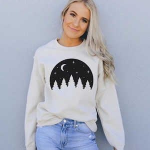 Campforest Sweatshirt, Outdoorsy Sweatshirt, Camping Sweatshirt, Holiday Sweatshirt, Christmas Shirts, Hiking, Bonfire Sweatshirt, Cute Gift