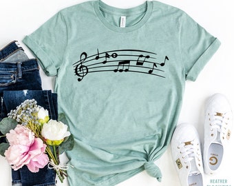 Musician Shirt, Musical Notes Tshirt, Music Gift, Marching Band T-Shirt, Funny Music T-Shirt, Music Lover Gift, Gift for Teen, Graphic Tee
