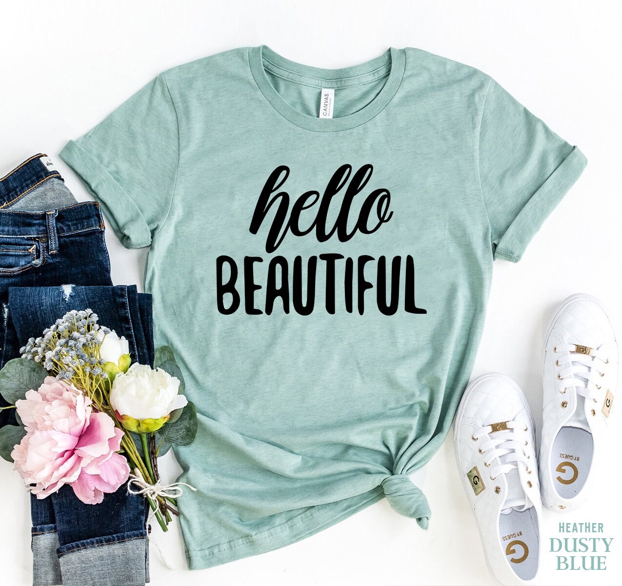 Hello Beautiful Tee - Etsy