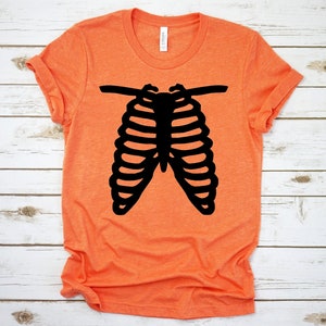 Ribcage Shirt, Halloween T-shirt, Horror Shirt, Vampire Tshirt, Skeleton Shirt, Halloween Costume T-shirt, Scary Shirt, Spooky Tshirt