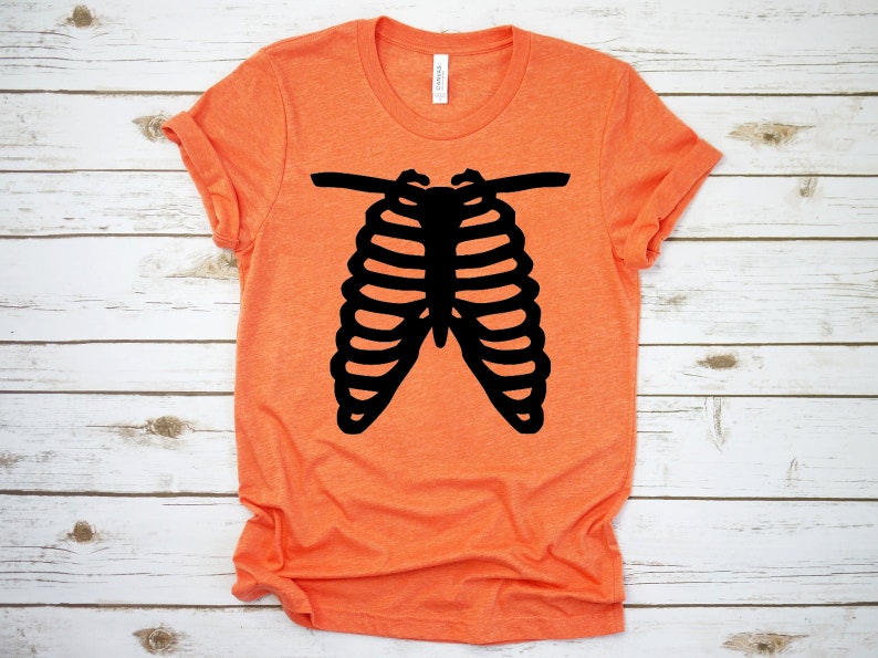 Scary Shirt Skeleton Shirt Spooky Tshirt Vampire Tshirt Ribcage Shirt Horror Shirt Halloween Costume T-shirt Halloween T-shirt