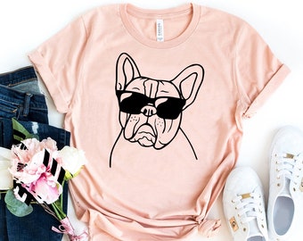 French Bulldog Tshirt, Frenchie Mom Shirt, Cute Frenchie Graphic Tee, Gift For Dog Lovers, Bulldog Mama Shirt, Dog Mom, Gift For Girlfriend