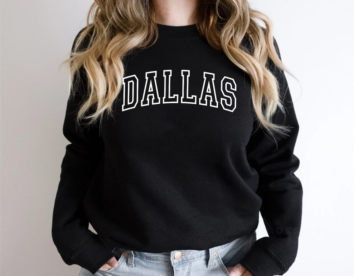 Dallas Sweatshirt, Football Sweatshirt, Game Day Sweatshirt, Dallas Sweatshirt, Mom Sweatshirt, Dallas Texas Sweatshirt, Women's Sweatshirt image 1