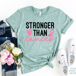 Stronger Than Cancer, Cancer T-Shirt, Cancer Survivor Shirt, Breast Cancer T-Shirt, Warrior shirt, Cancer Ribbon Tee, Fighter tee, Survivor