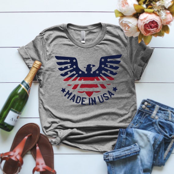 Made in the USA TShirt Made in America T Shirt Patriotic Etsy