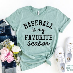 Honkbal is mijn favoriete seizoen shirt, honkbal moeder shirt, leuke honkbal Tshirt, cadeau voor honkballiefhebber, game day T-shirt, kerstcadeau