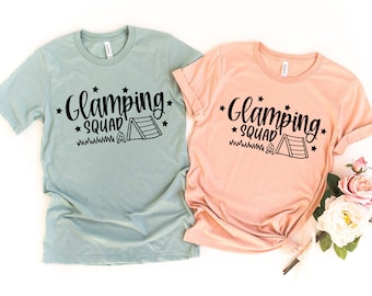 Glamping squad shirt, Camping shirt, Outdoor shirt, Party Camper, Funny Camping Shirt, Glamping Crew, Glamping Party, Fancy Camper, Cute Tee