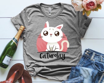 Caturday Womens T-Shirt, Everyday is Caturday Shirt, Caturday Is My Favourite Day, Caturday Shirt, Womens Graphic Shirt, Cat Lovers T-Shirt