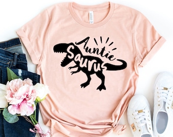 Moster Saurus-tröja, moster-tröja, dinosaurie-t-shirt, mors dag-present moster, graviditetsmeddelande-tröja, stegosaurus-tröja, söt present till moster
